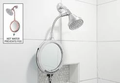 New 🌟 Heated Fog-Free Shower Mirror by Sharper Image ✨