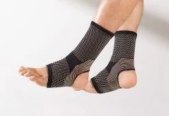 Promo 💯 Copper Infused Compression Ankle Braces (Set of 2) by Sharper Image 🎁