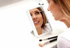 Hot Sale 🛒 Full-Face Lighted Travel Mirror Speaker by SDI Technologies Inc. 🌟